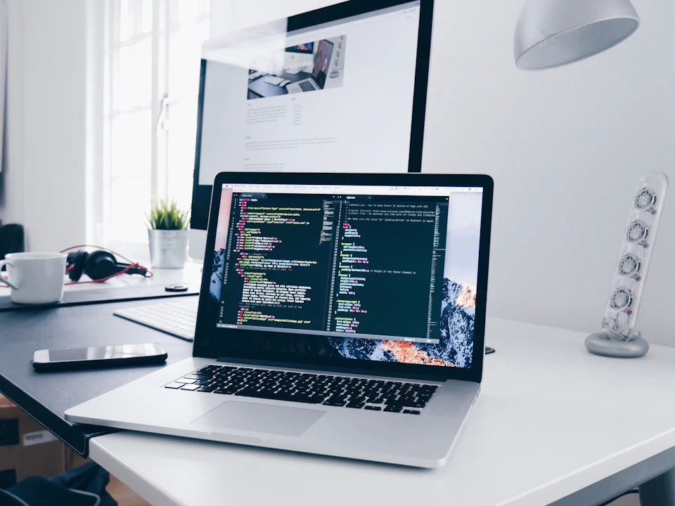 Professional mobile-friendly business website design and development workspace